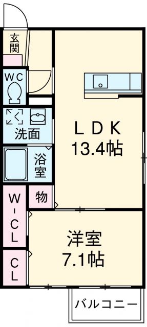 尾張旭市旭ケ丘町旭ケ丘のマンションの間取り