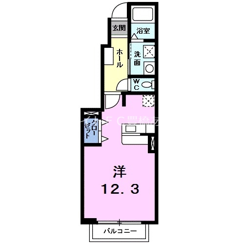 豊川市蔵子のアパートの間取り