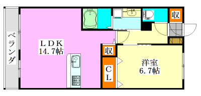 ベイサージュ東船橋の間取り