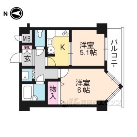 ライオンズマンション京都三条第３の間取り