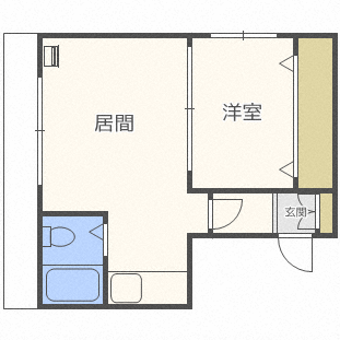 札幌市東区北十二条東のマンションの間取り