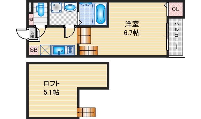 ハーモニーテラス原Vの間取り