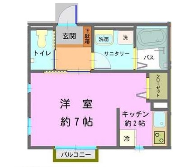 多摩都市モノレール 甲州街道駅 徒歩2分 2階建 築18年の間取り写真