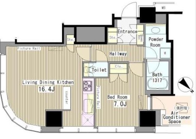 渋谷区代々木のマンションの間取り