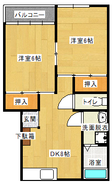 チェリーピア21　A棟　205号室の間取り