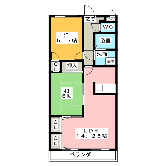 グリーンヒル岡弥IIの間取り