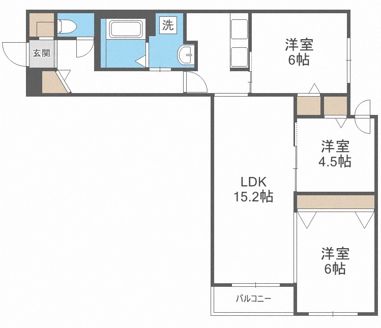 Ｃｏｍｆｙ栄通の間取り