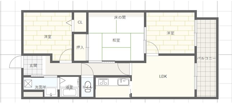 姫路市四郷町見野のマンションの間取り