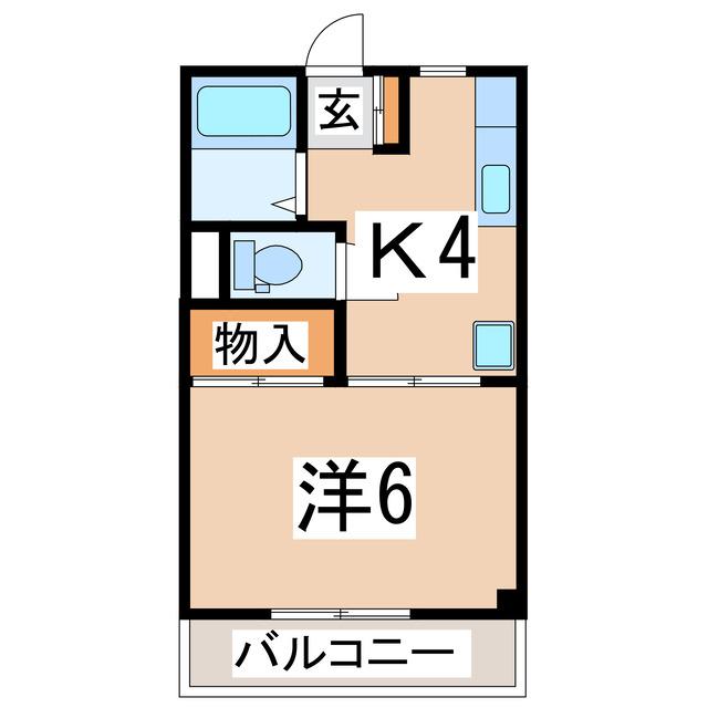 郡山市方八町のアパートの間取り