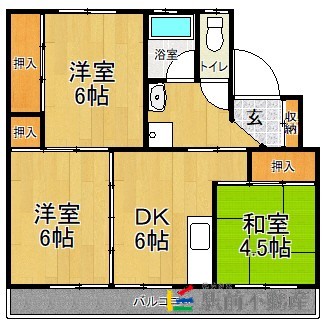 うきは市吉井町のマンションの間取り