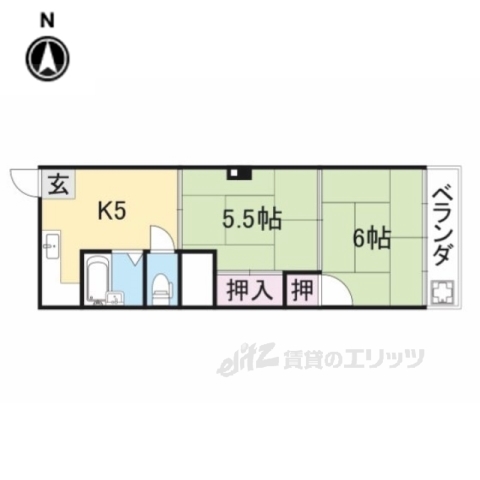 長浜市三ツ矢元町のマンションの間取り