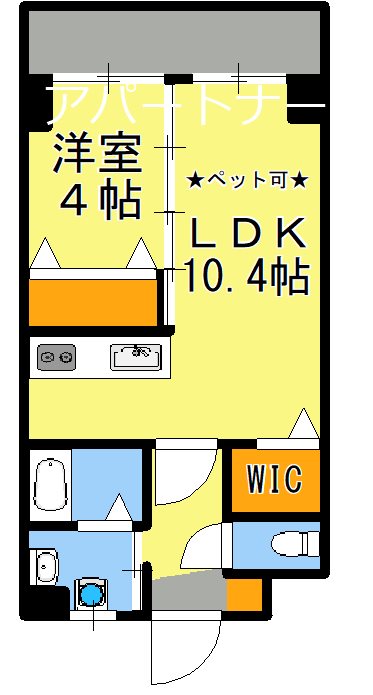 鹿児島市城南町のマンションの間取り