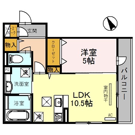 姫路市北今宿のアパートの間取り