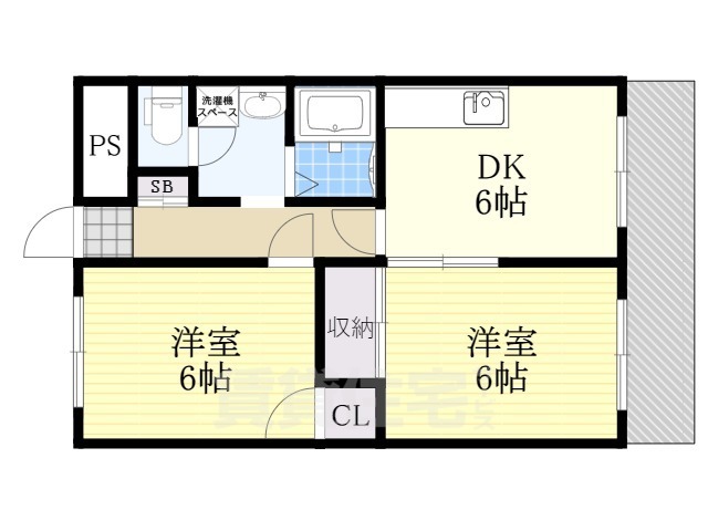 大阪市城東区永田のマンションの間取り