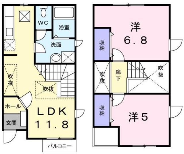 ソレーユＣの間取り