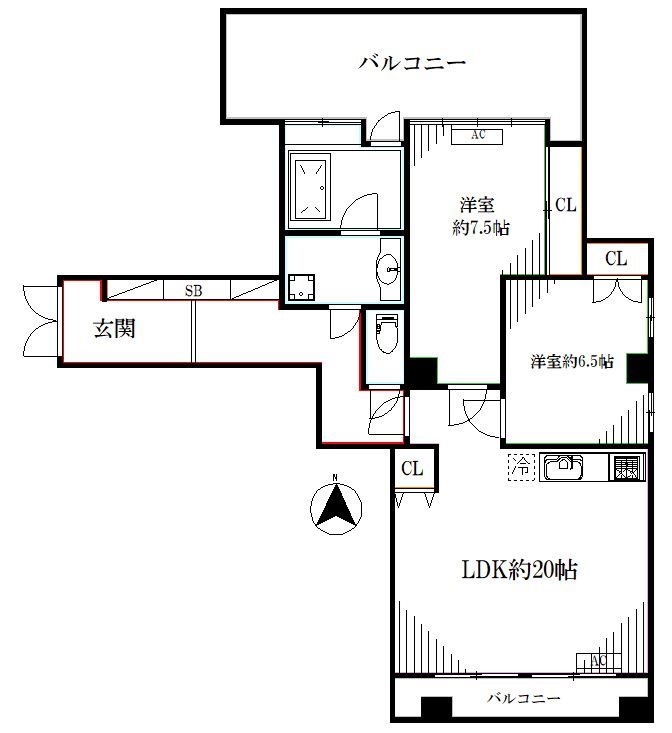 カールトンコートの間取り