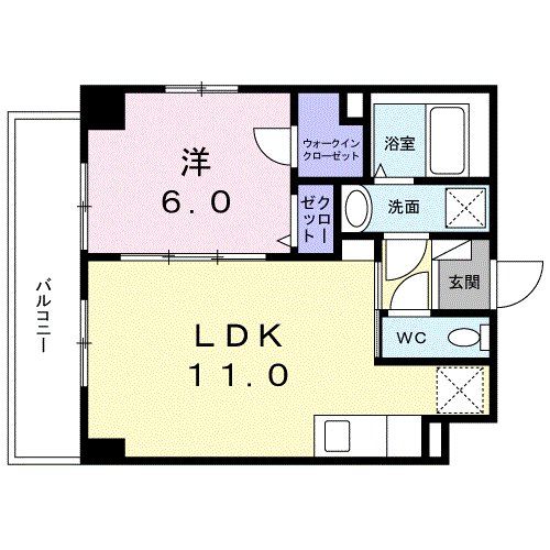 横浜市鶴見区栄町通のマンションの間取り