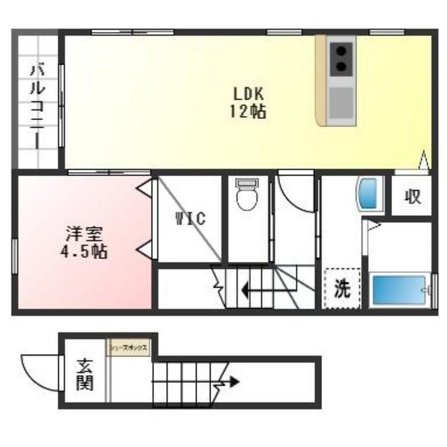 リーブルファイン正木町曲利Iの間取り