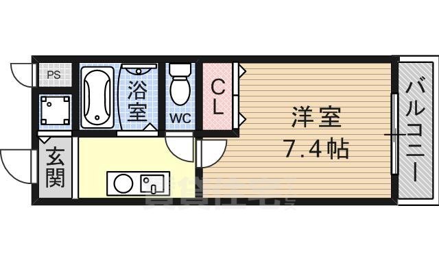 大津市衣川のマンションの間取り