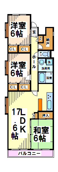 世田谷区松原のマンションの間取り