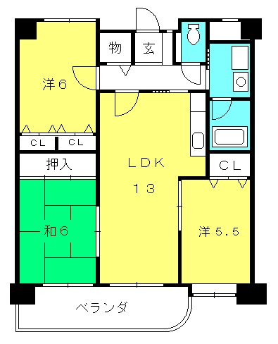 シャロン山之手の間取り