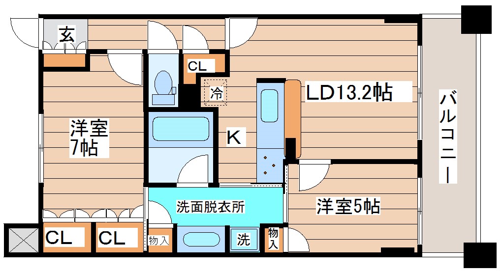 ドゥーエ仙台イーストの間取り