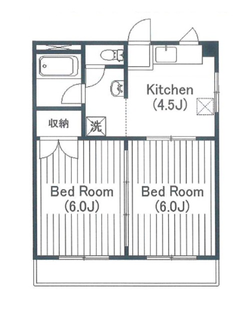 第二朝日ハイツの間取り