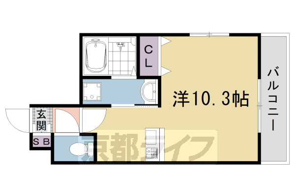 京都市右京区西院太田町のマンションの間取り