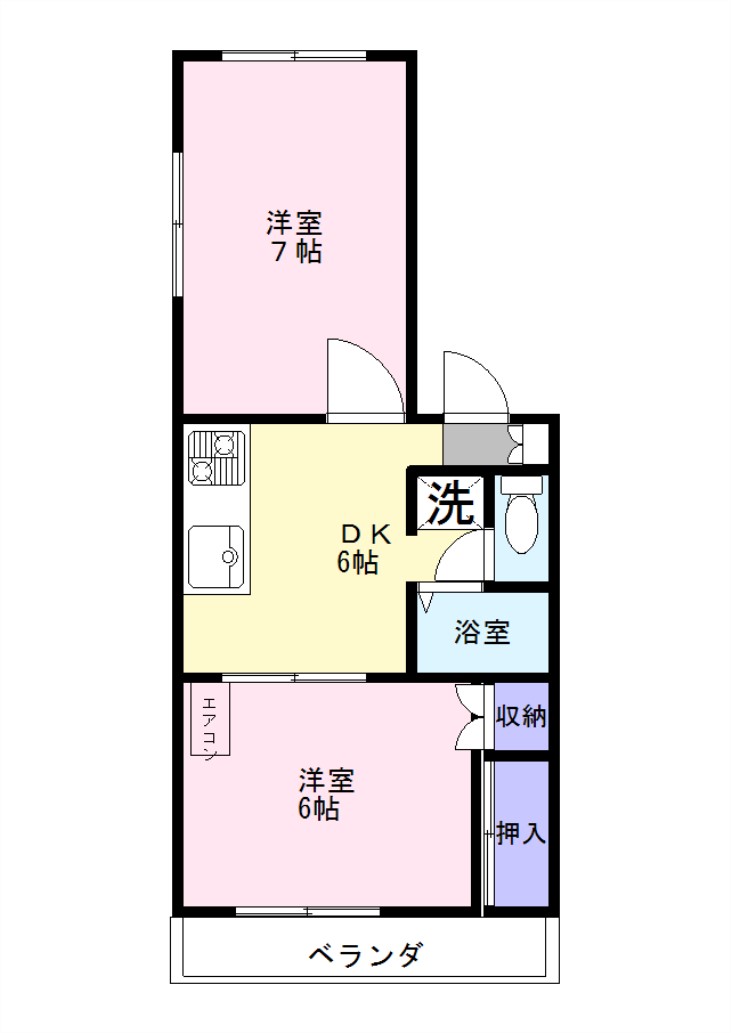 レースフラワーメゾン庭Bの間取り