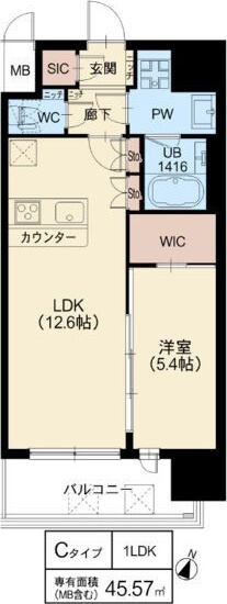 大阪市淀川区木川東のマンションの間取り