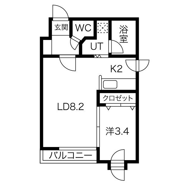 クラージュ行啓Ｉの間取り