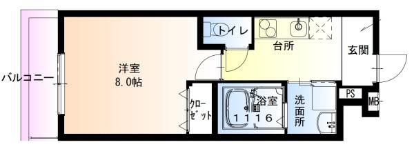 フジパレス助松町１番館の間取り