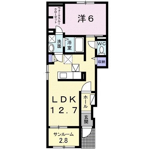 高石市取石のアパートの間取り