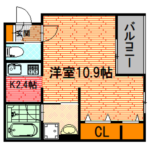 広島市安佐北区深川のアパートの間取り