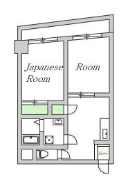 大阪市福島区海老江のマンションの間取り