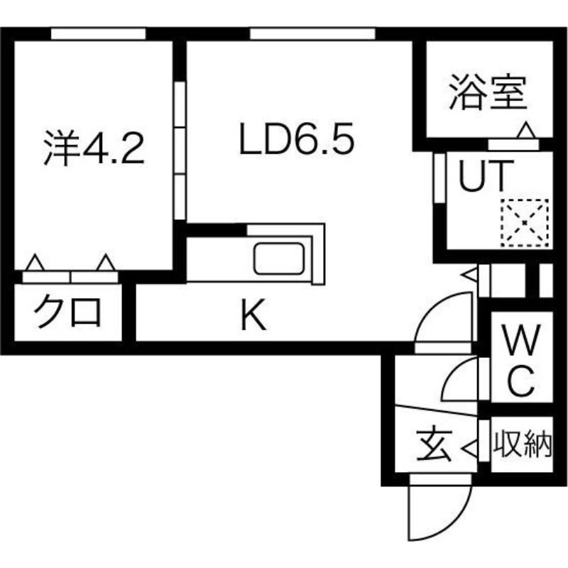 EXCEL平岸 A棟の間取り