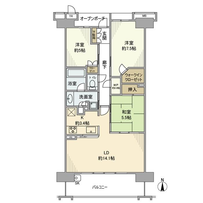 プラウド船橋二街区の間取り