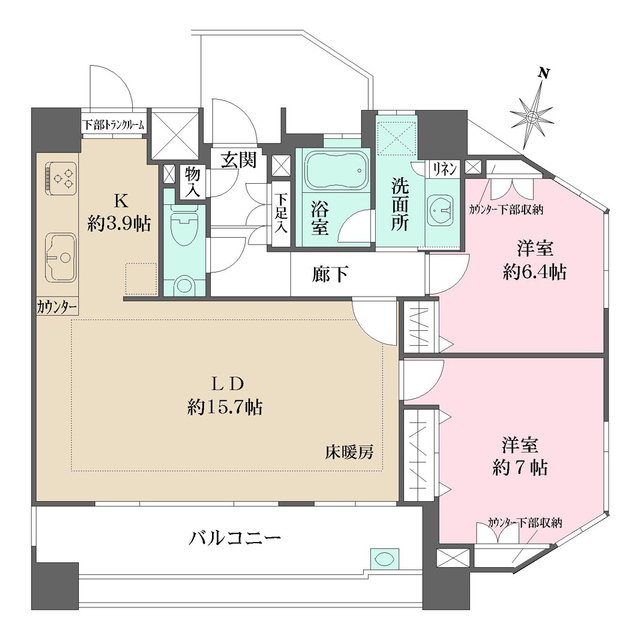 パークハウス紙屋町の間取り