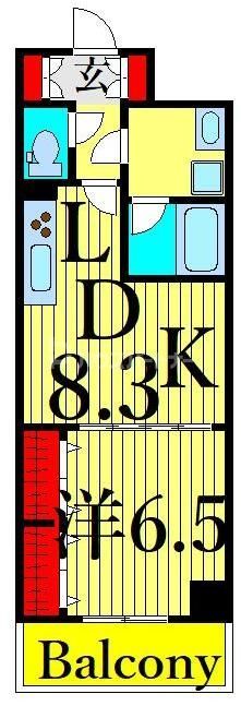 荒川区西尾久のマンションの間取り