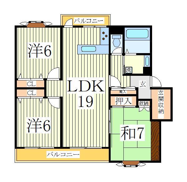 【柏市東中新宿のマンションの間取り】