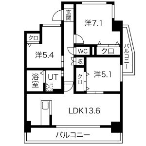 プログレッソ花の木の間取り