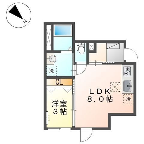 八王子市打越町のアパートの間取り