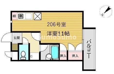 【福岡市南区清水のマンションの間取り】