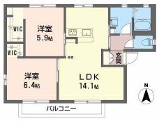 松本市沢村のアパートの間取り