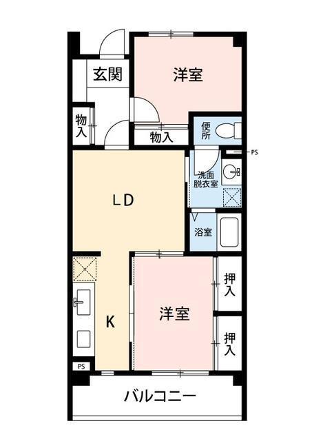 相模原市中央区清新のマンションの間取り