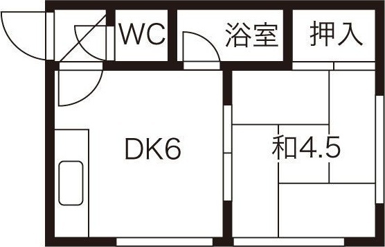 札幌市白石区東札幌三条のアパートの間取り