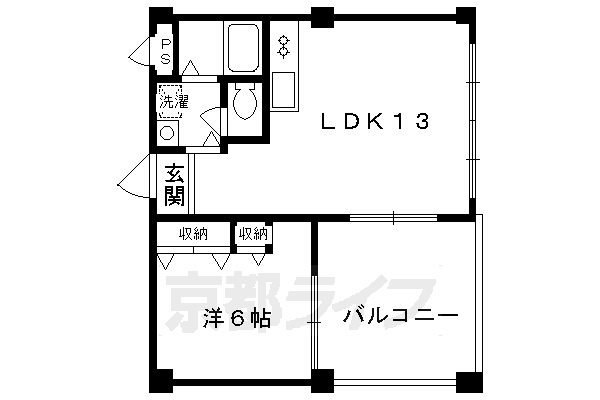 プチドエル修学院の間取り