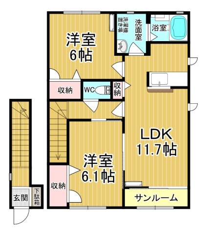 メゾン・ボヌール Eの間取り