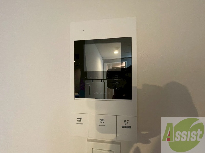 セキュリティ　インターホンです。オートロック付きで安心のマンションです。