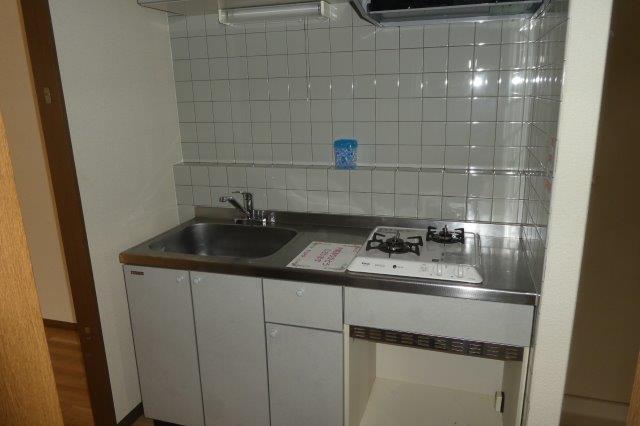 キッチン　2口ガスコンロ付きシステムキッチン